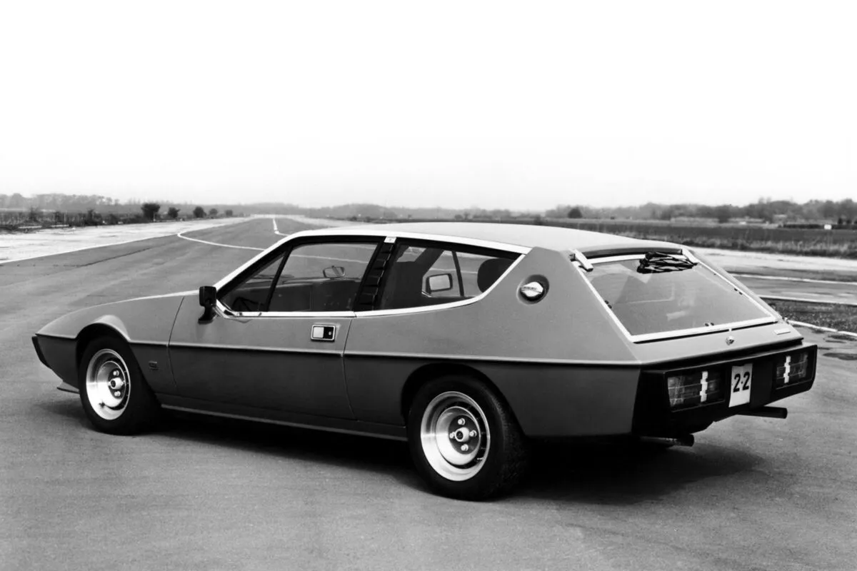 A lotus elite, designed by Oliver Winterbottom in Hethel